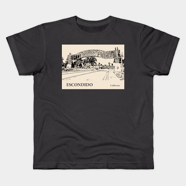 Escondido - California Kids T-Shirt by Lakeric